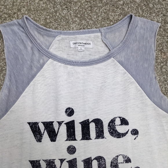 (2/$25) Grayson Threads lightweight cotton blend crewneck humour tank - Picture 7 of 11